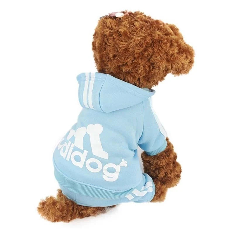 Winter Dog Sweatshirt – “Adidog” Pet Coat for Small & Medium Dogs
