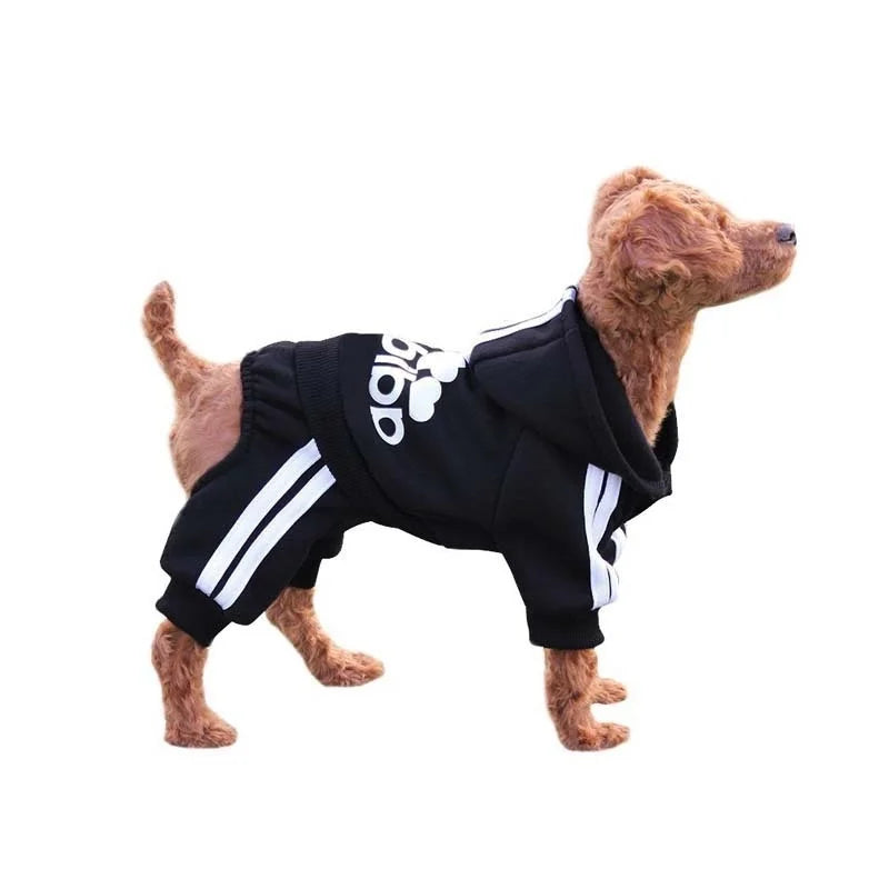 Winter Dog Sweatshirt – “Adidog” Pet Coat for Small & Medium Dogs
