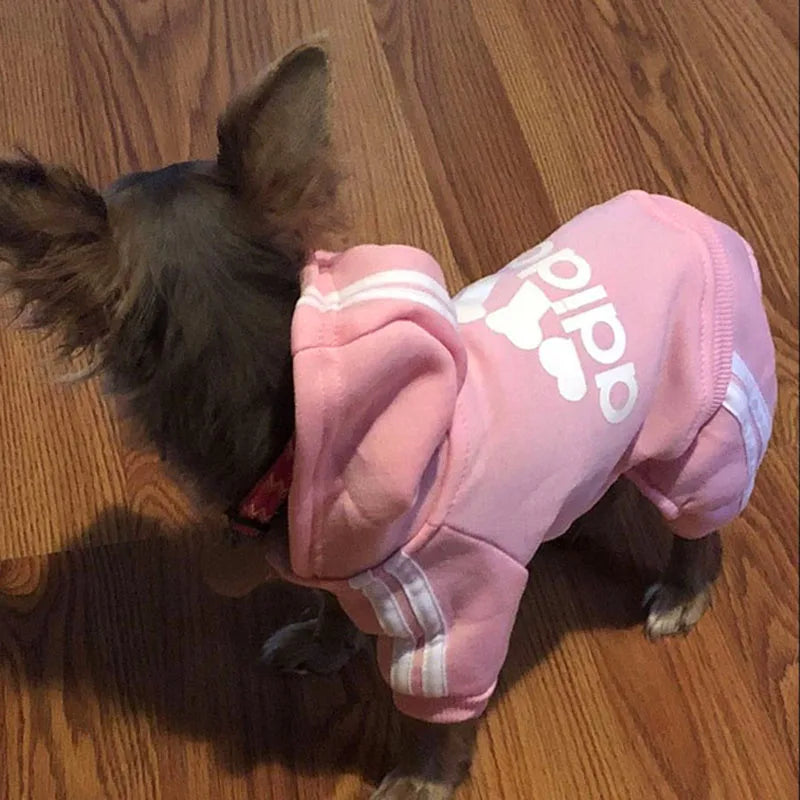 Winter Dog Sweatshirt – “Adidog” Pet Coat for Small & Medium Dogs