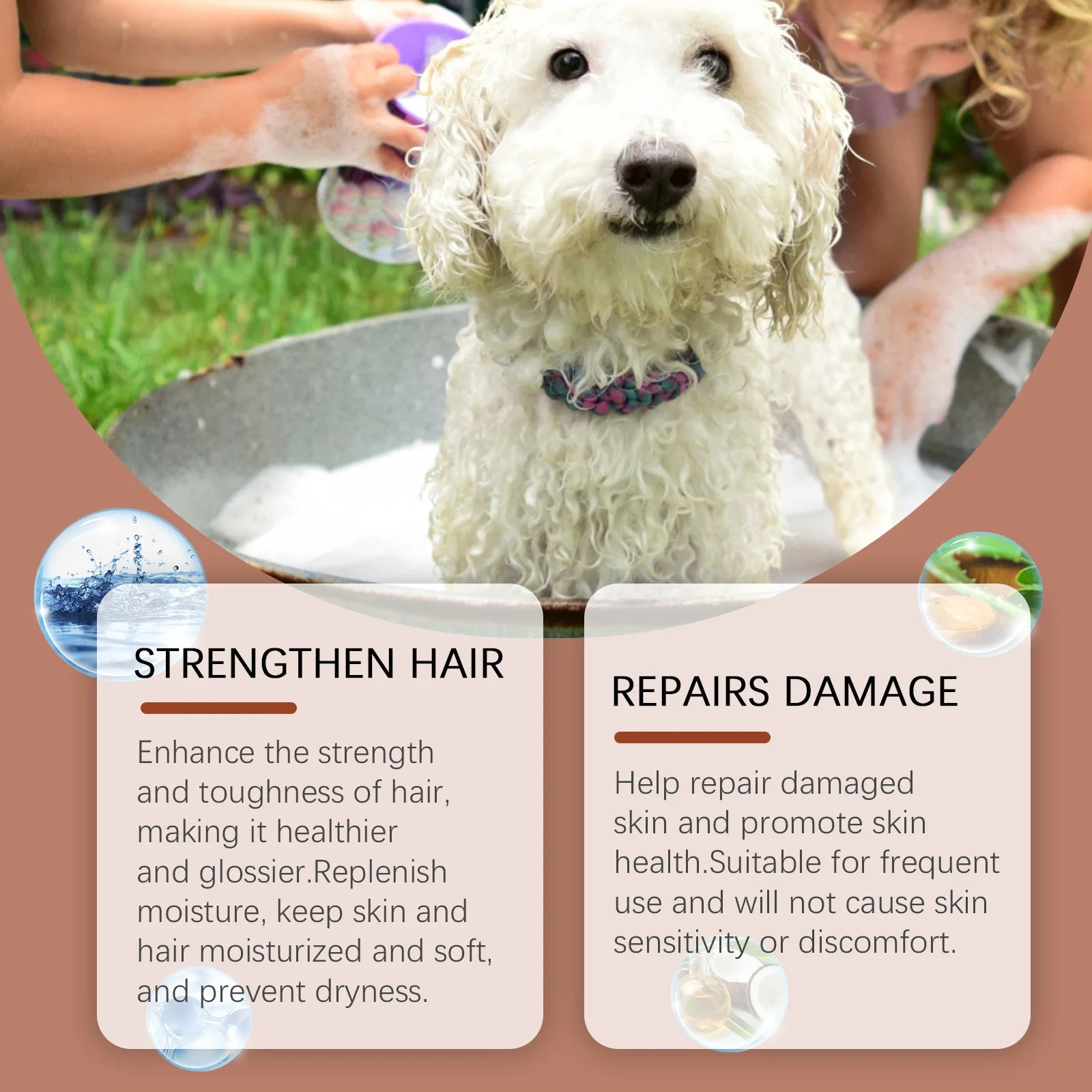 Yegbong 100ml Dog Itch Relief Shampoo – Nourishing, Hydrating, Deodorizing Pet Wash for Soft Fur & Healthy Skin