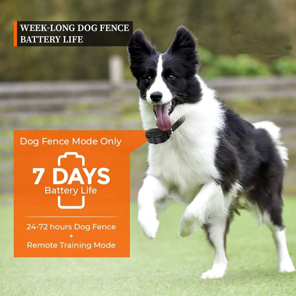 Wireless Dog Fence System with Remote ā Electric Shock Collar Training & Pet Containment System with 150M Wire