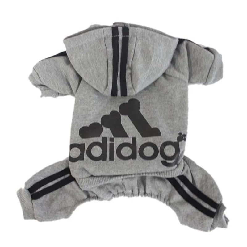 Winter Dog Sweatshirt – “Adidog” Pet Coat for Small & Medium Dogs