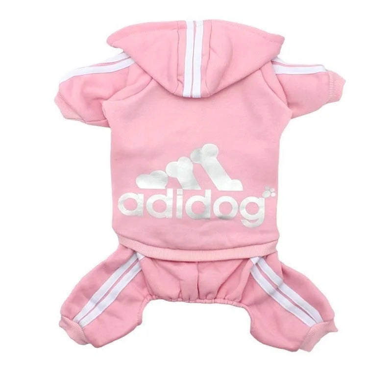 Winter Dog Sweatshirt – “Adidog” Pet Coat for Small & Medium Dogs