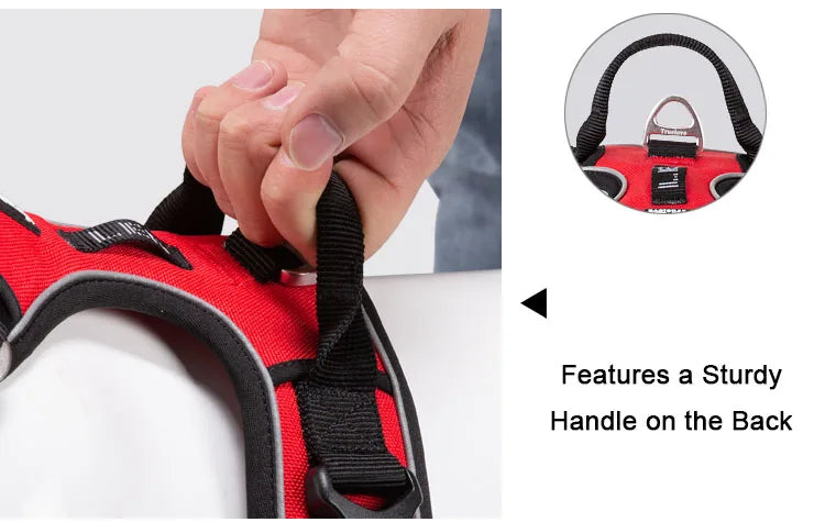 Truelove Reflective No-Pull Dog Harness – Adjustable Safety Vest for Medium & Large Dogs
