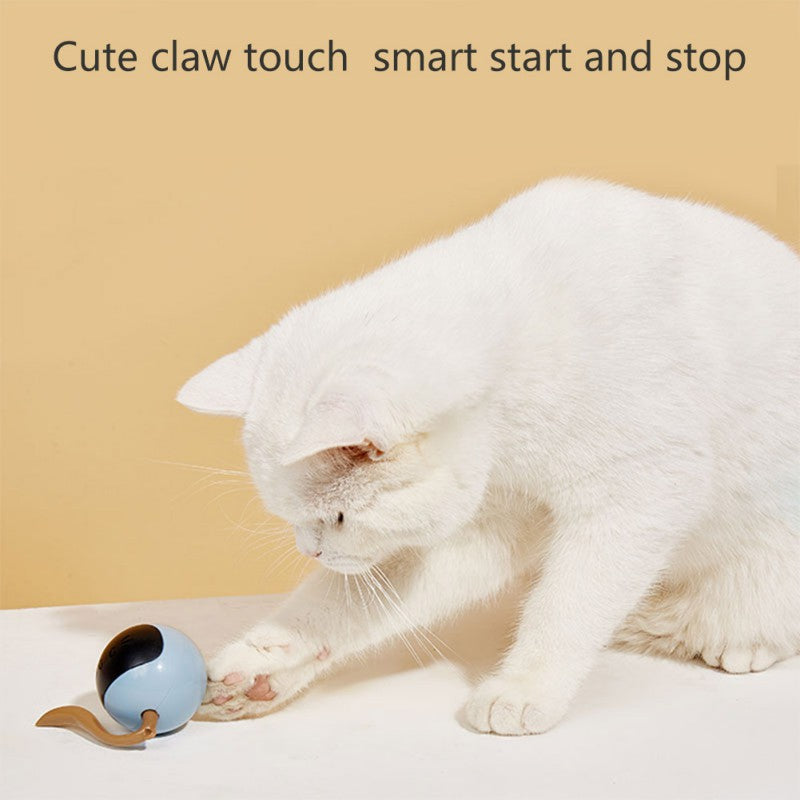 Smart Cat Toy – USB Rechargeable Automatic Electric Jumping & Self-Rotating Ball for Cats, Kittens, Dogs & Kids