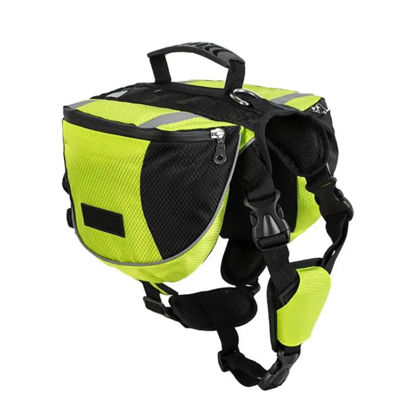 Luxury Dog Backpack Harness – Adjustable Outdoor Saddle Bag for Travel & Hiking