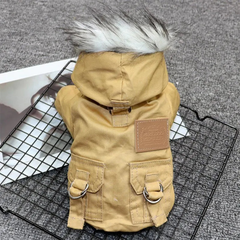 Winter Dog Coat Jacket – Thickened Warm Hoodie for Small & Medium Dogs (Chihuahua, Yorkies, etc.)