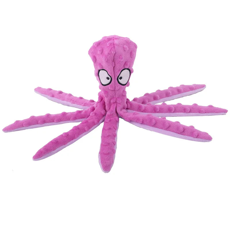 Octopus Plush Dog Toy – Bite-Resistant Squeaky Chew Toy for Puppies and Dogs, Soft & Durable Training Toy