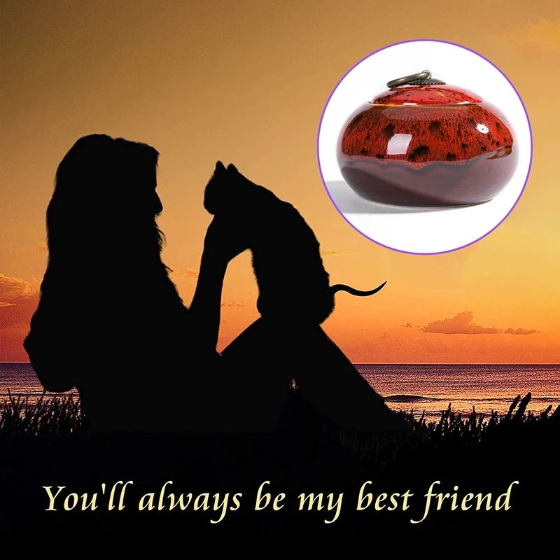 Handmade Ceramic Pet Urn for Small Dogs, Cats & Rabbits – Memorial Ash Keepsake