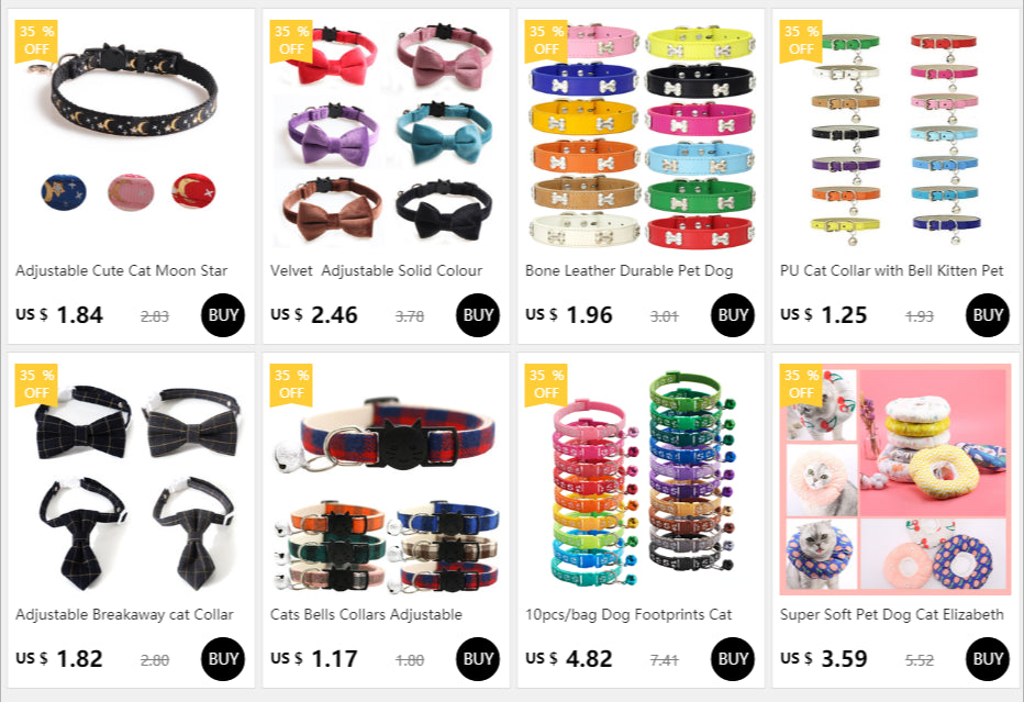 Bone Design Leather Pet Collar – Durable & Stylish Collar for Small and Large Dogs or Cats