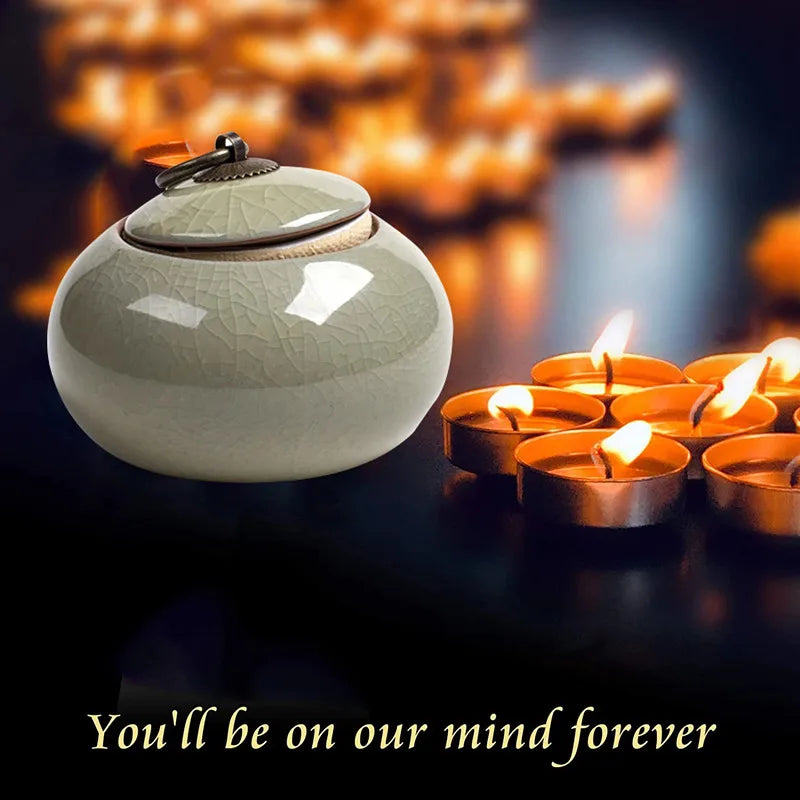 Handmade Ceramic Pet Urn for Small Dogs, Cats & Rabbits – Memorial Ash Keepsake
