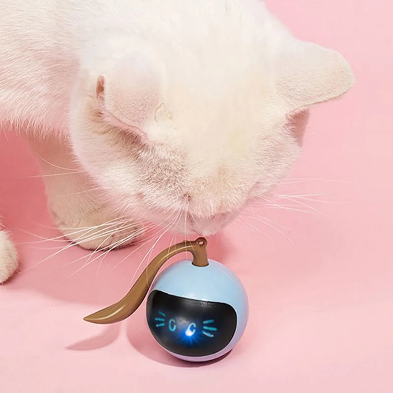 Smart Cat Toy – USB Rechargeable Automatic Electric Jumping & Self-Rotating Ball for Cats, Kittens, Dogs & Kids