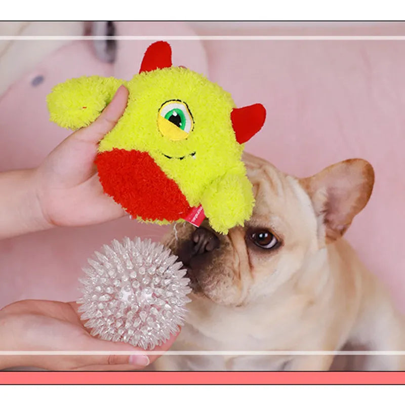 Squeaker Interactive Dog Toy Ball – Bite-Resistant Chew & Training Ball for Small & Large Dogs