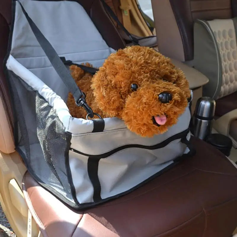 Folding Pet Carrier Pad – Waterproof Dog & Cat Car Seat Bag with Safety Design