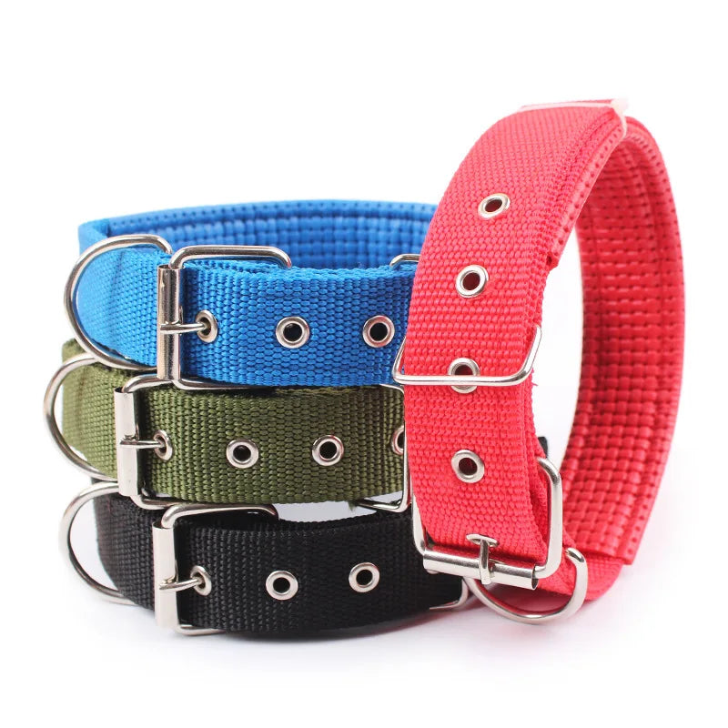 Solid Nylon Dog Collar – Adjustable Everyday Collar for Small, Medium & Large Dogs
