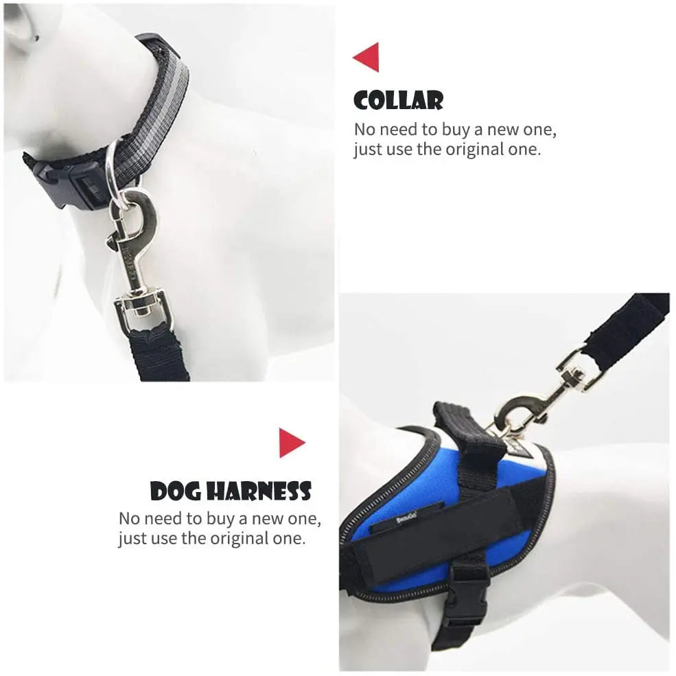 Adjustable Pet Car Seat Belt – Safety Harness Clip for Dogs & Cats in Vehicles