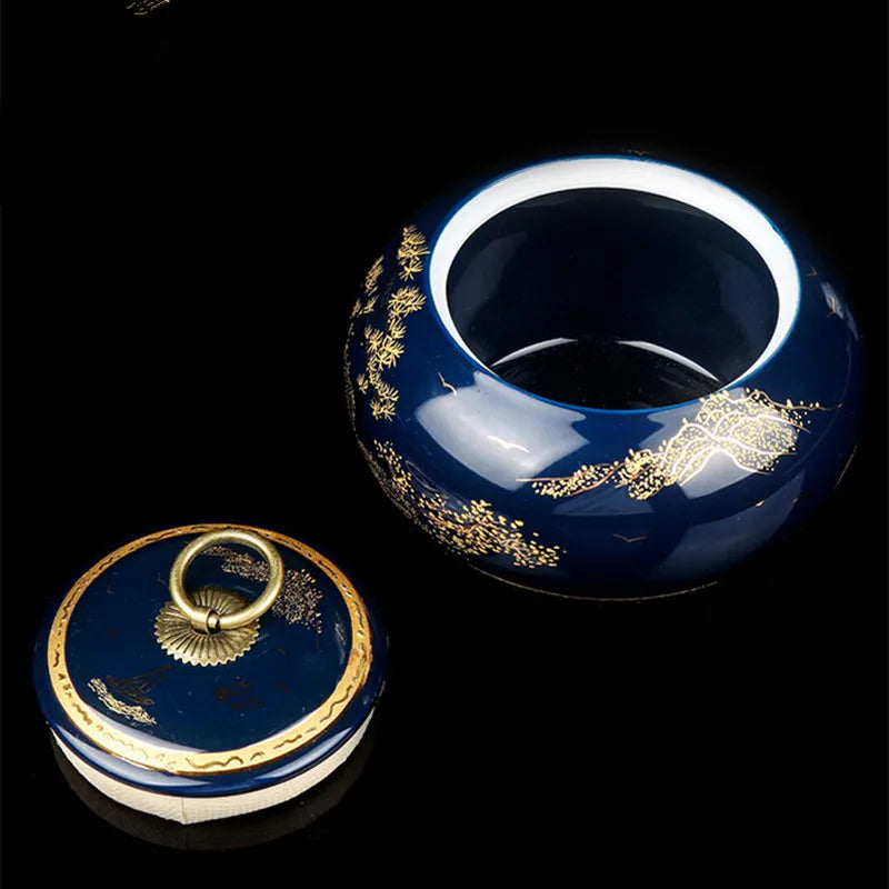 Ceramic Keepsake Urn for Human and Pet Ashes – Funeral Memorial Holder for Dog, Cat, Bird