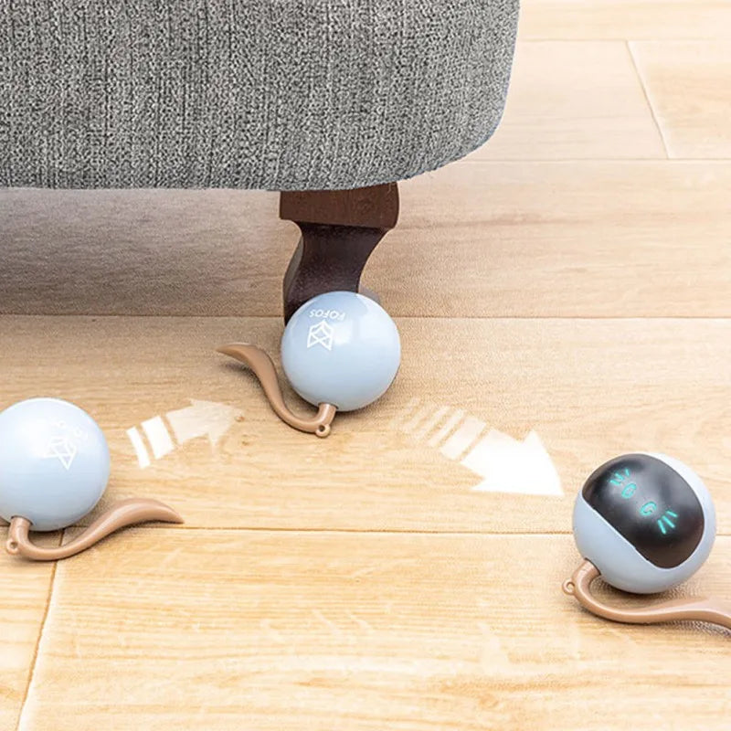 Smart Cat Toy – USB Rechargeable Automatic Electric Jumping & Self-Rotating Ball for Cats, Kittens, Dogs & Kids