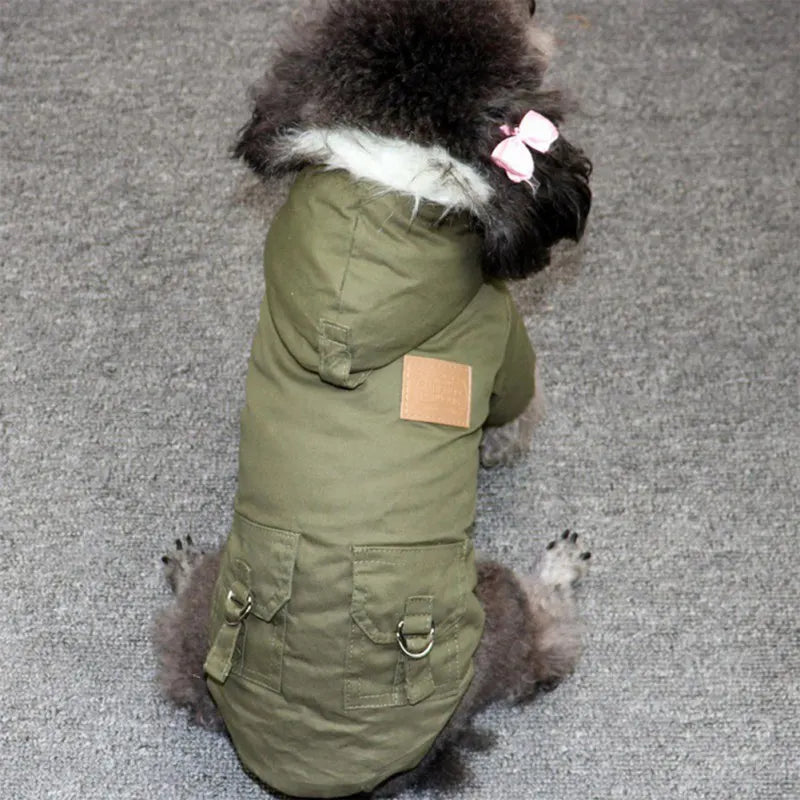 Winter Dog Coat Jacket – Thickened Warm Hoodie for Small & Medium Dogs (Chihuahua, Yorkies, etc.)