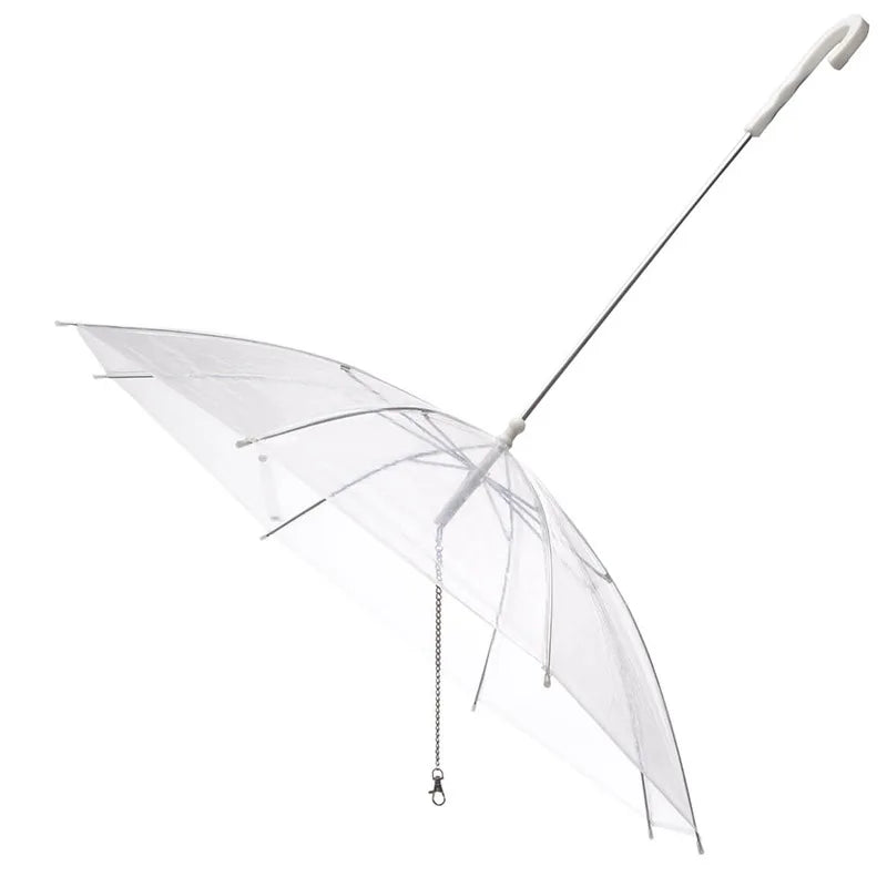 Pet Umbrella Leash – Rain & Snow Protection for Small Dogs, Adjustable Handle