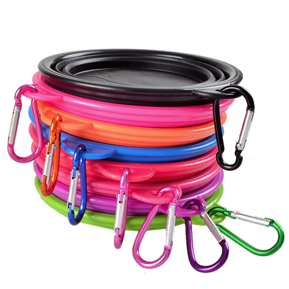 Collapsible Silicone Pet Bowl – Portable Food and Water Dish for Travel, Camping, and Outdoor Use