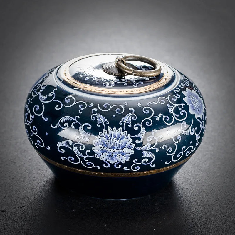 Ceramic Keepsake Urn for Human and Pet Ashes – Funeral Memorial Holder for Dog, Cat, Bird