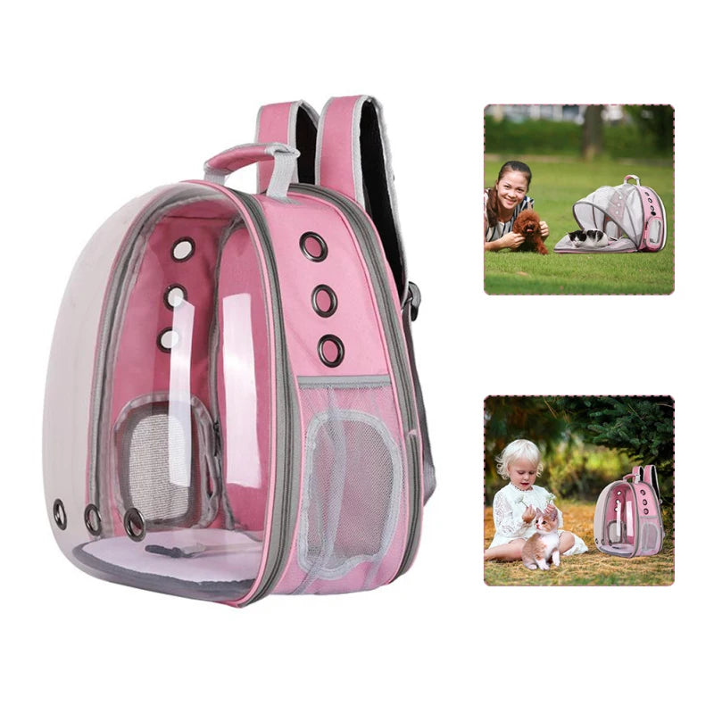 Expandable Cat Carrier Backpack – Portable Pet Travel Bag for Cats & Puppies