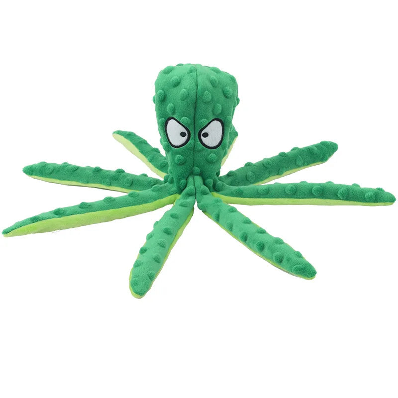 Octopus Plush Dog Toy – Bite-Resistant Squeaky Chew Toy for Puppies and Dogs, Soft & Durable Training Toy