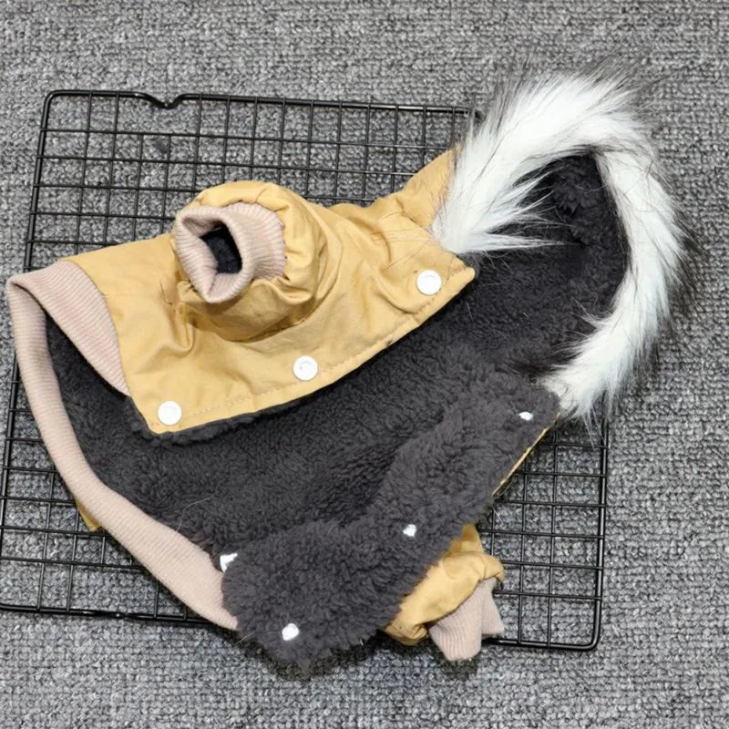 Winter Dog Coat Jacket – Thickened Warm Hoodie for Small & Medium Dogs (Chihuahua, Yorkies, etc.)