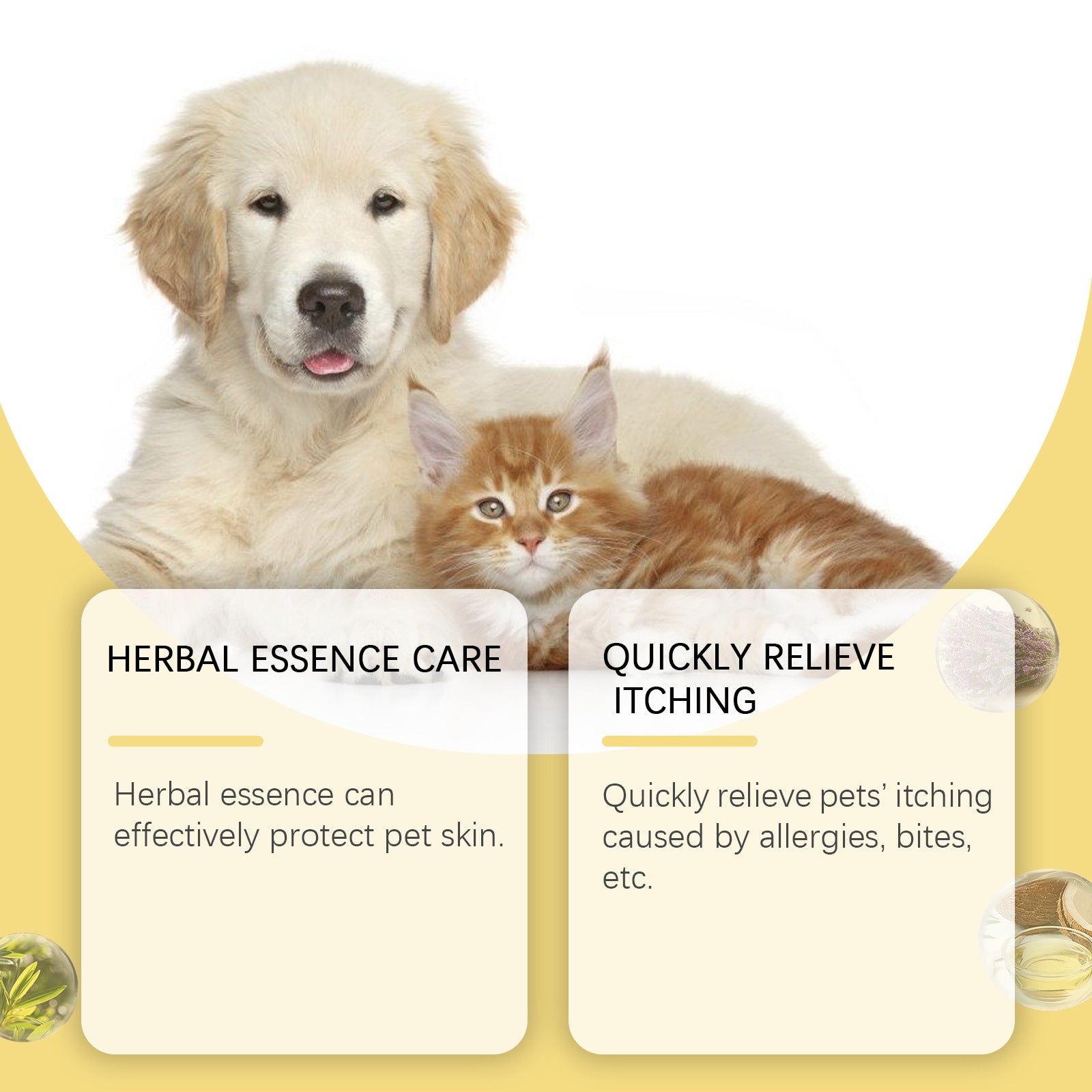 Pet Skin Care Spray – Relieves Itching & Discomfort, Flea & Lice Control, Wound Care for Dogs & Cats, Portable Grooming Spray