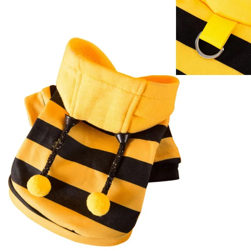 TONG Pet Dog & Cat Hoodie – Warm Christmas Sweater & Halloween Costume for Small Dogs