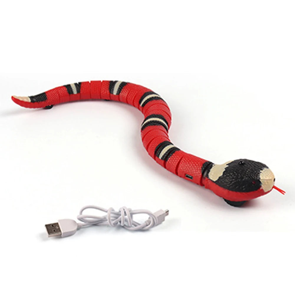 Smart Sensing Snake – Rechargeable Interactive Moving Cat Toy with Obstacle Detection & Escape Motion
