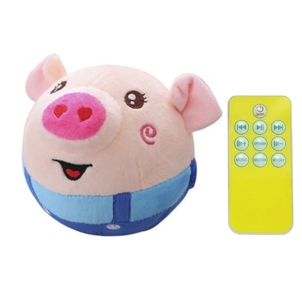 Cartoon Pig Plush Toy – USB Rechargeable Moving Dog & Cat Toy