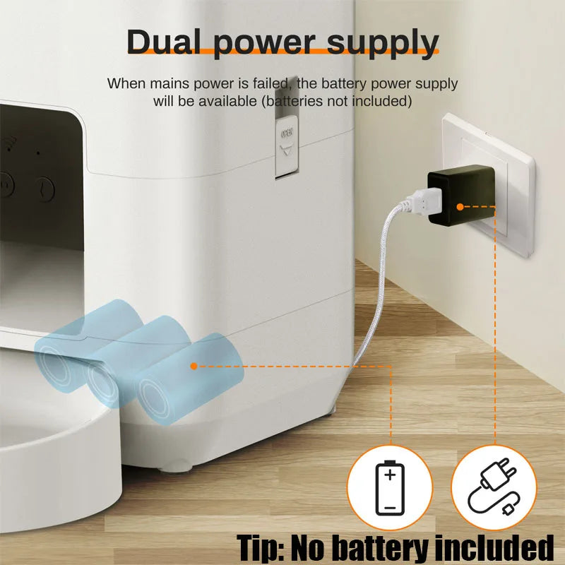 Smart Pet Feeder 2L Automatic WiFi Enabled Cat & Dog Food Dispenser – App Control Auto Feeding System