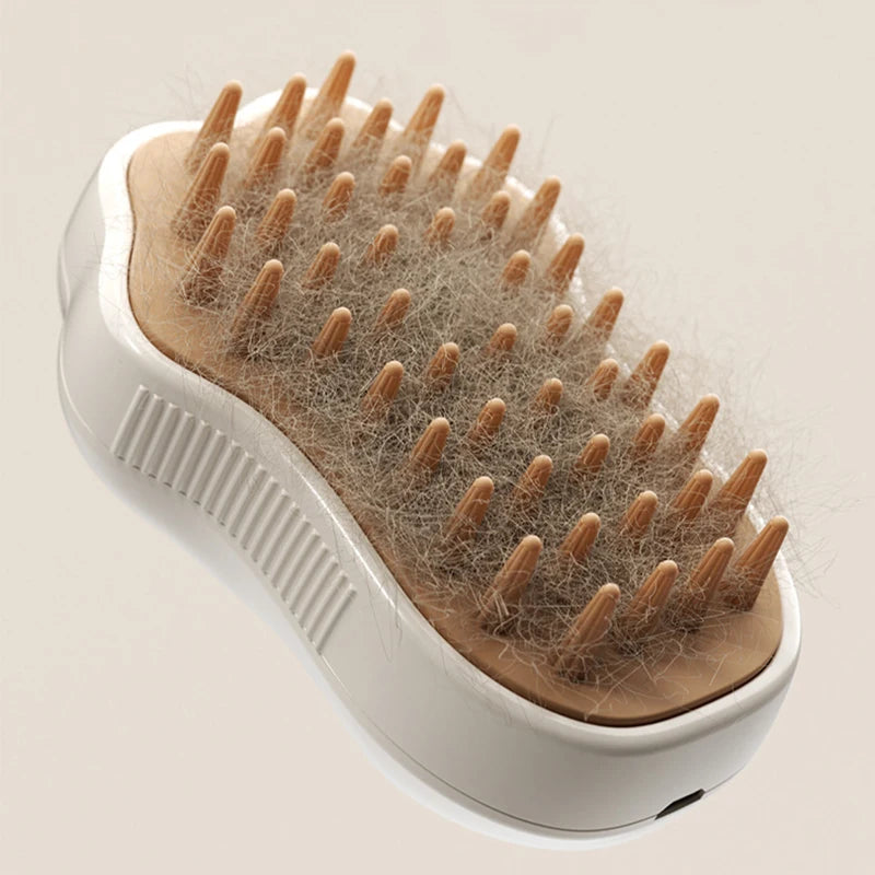 3-in-1 Steamy Pet Grooming Brush – Electric Spray Cat & Dog Hair Comb with Steam, Massage & Loose Hair Removal