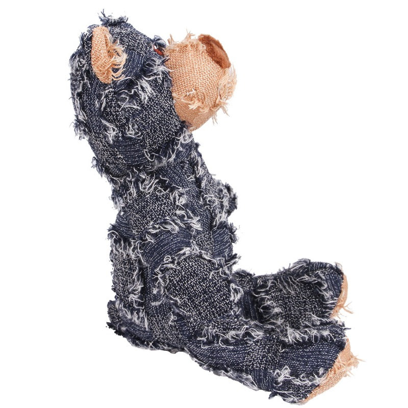 Teddy Bear Plush Dog Toy – Squeaky Interactive Chew Toy for Cleaning Teeth & Stress Relief