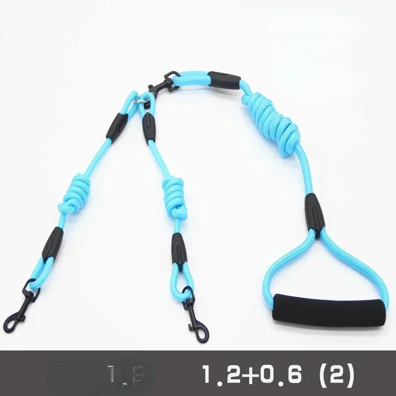 Double Dog Leash Coupler – No-Tangle Nylon Lead for Small Dogs Like Chihuahuas