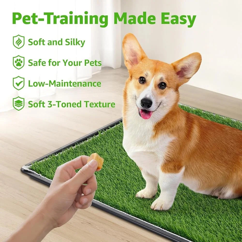 Large Dog Potty Patch – Washable Artificial Grass Litter Box for Indoor & Outdoor Use