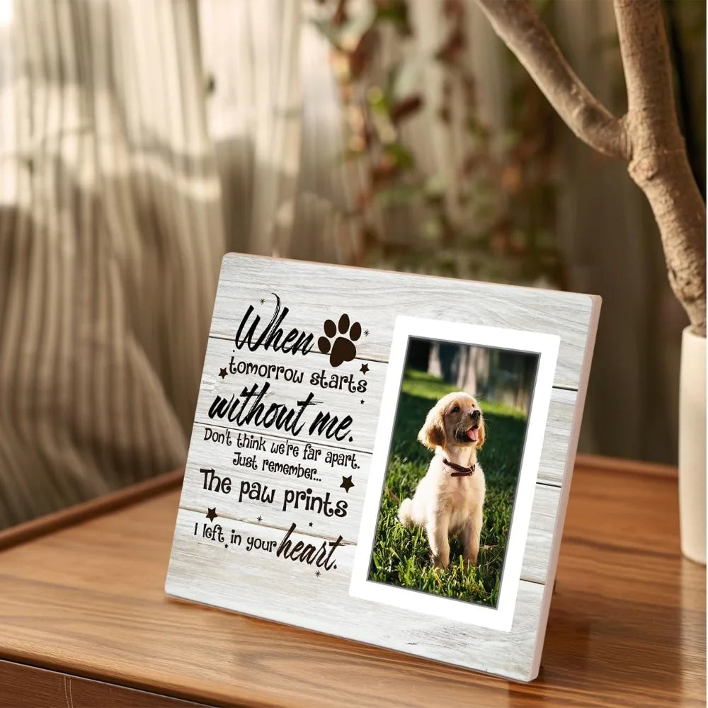 Dog Memorial Picture Frame – 4x6 Pet Loss Sympathy Photo Frame, Pet Memory Frame for Dogs & Cats, Remembrance Keepsake Gift