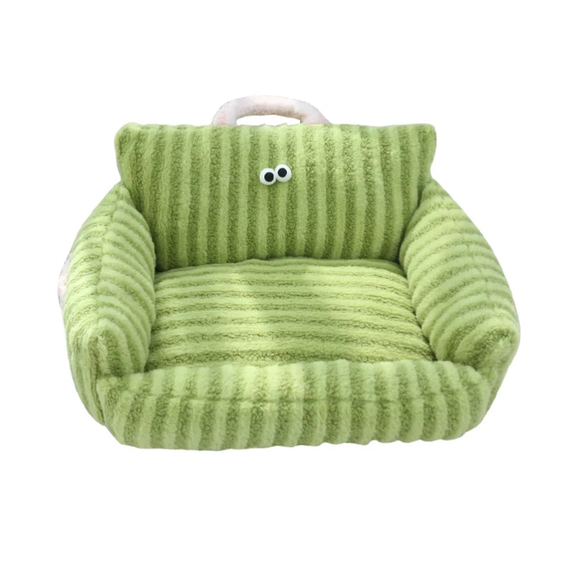 Winter Warm Puppy Sofa Bed – Cozy Cat & Dog Kennel Nest with Cushion Mat