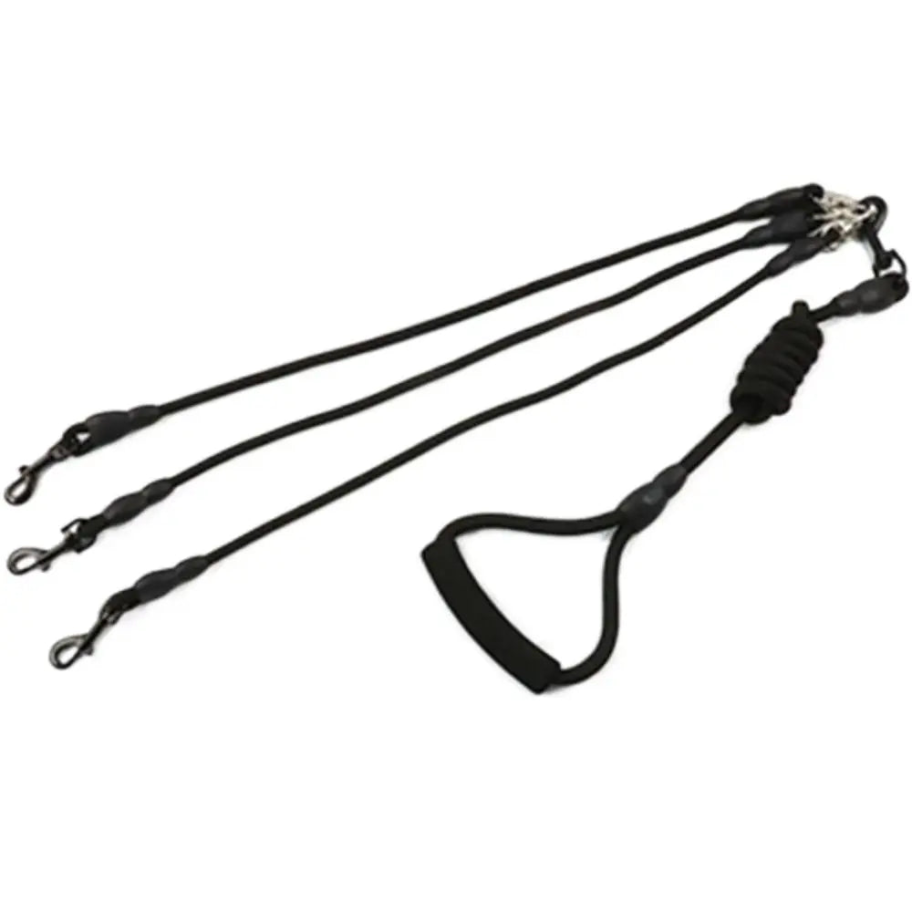 2/3/4 Way Dog Leash with Foam Handle – Durable 120cm Nylon Detachable Multi-Dog Leash for Walking & Training