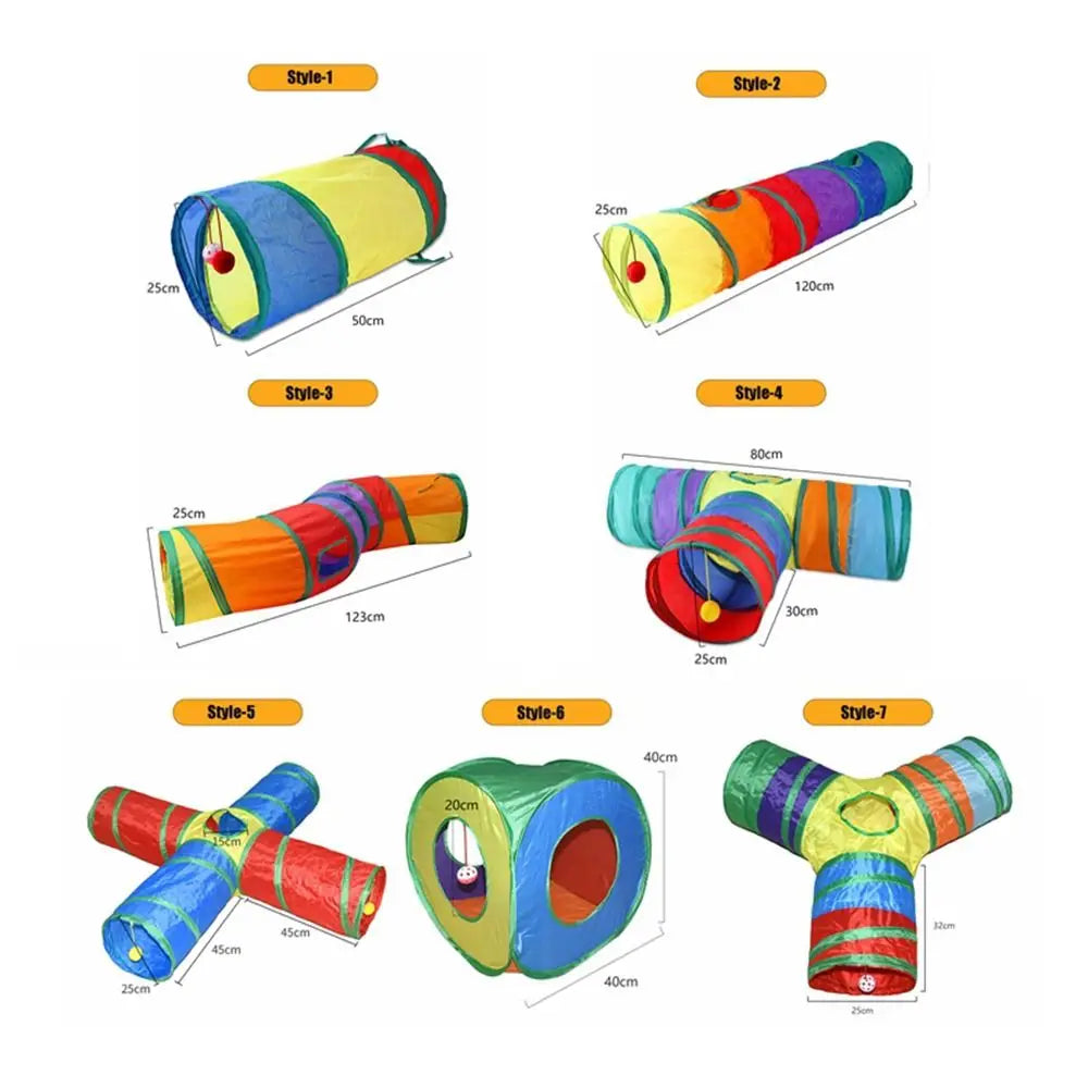 Collapsible Cat Play Tunnel – Foldable Tunnel for Hamsters, Gerbils, Rats & Small Pets
