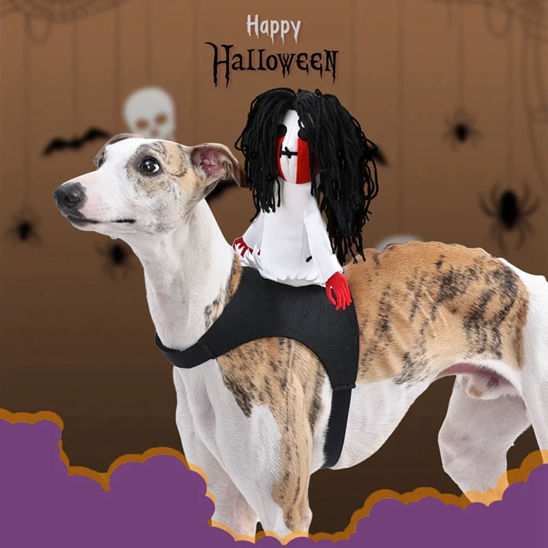 Pet Knight Ghost Costume – Funny Halloween Outfit for Dogs & Cats