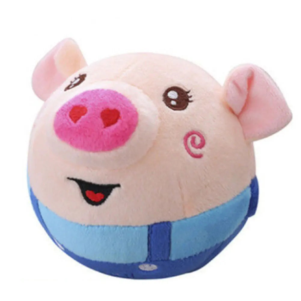 Cartoon Pig Plush Toy – USB Rechargeable Moving Dog & Cat Toy