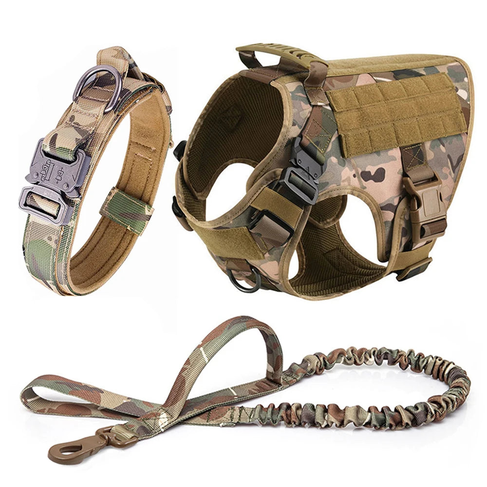 Large Dog Harness & Leash Set – Training Vest for German Shepherds, Malinois & Big Dogs