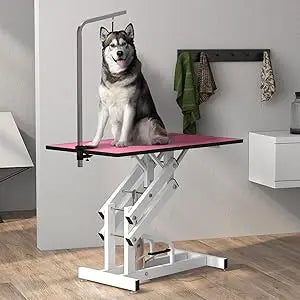 Hydraulic Dog Grooming Table – Heavy Duty Adjustable Table for Large Dogs (330 lbs Capacity)
