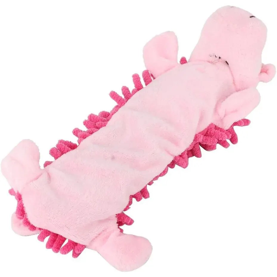 Plush Dog Toy with Squeaker – Soft Chew Toy for Interactive Play