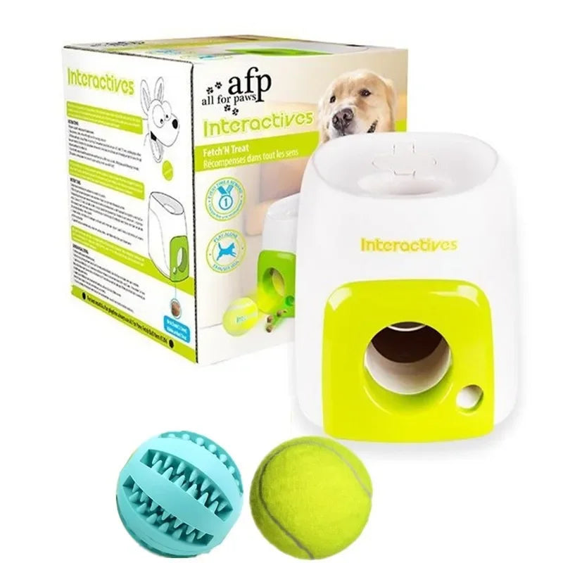 Automatic Tennis Ball Launcher – Interactive Toy & Treat Dispenser for Dogs & Cats