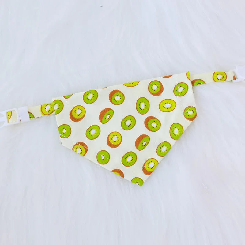 Adjustable Cotton Plaid Dog Bandana – Washable Pet Scarf with Bowtie Collar for Large Dogs & Cats