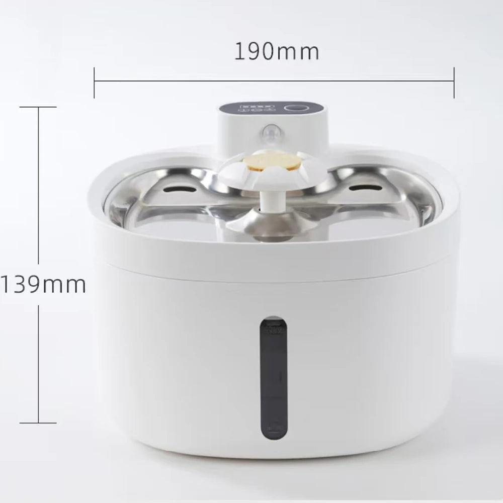 Wireless Charging Pet Water Fountain 2.6L – Smart Automatic Cat & Dog Drinking Dispenser with Filter